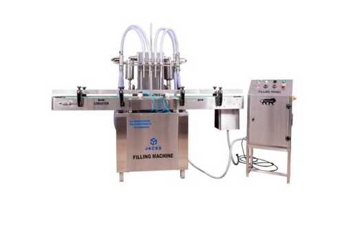 Stainless Steel Single Phase Electric Four Head Liquid Filling Machine