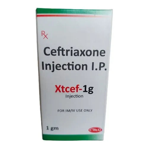 Xtcef-1g Ceftriaxone 1gm Antibiotic Injection For Im/iv Use Only