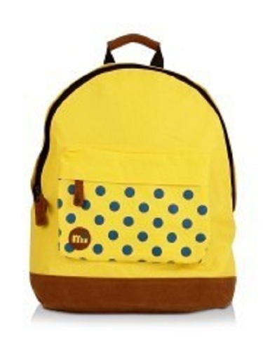 Zipper Closure Type Printed Yellow Color Waterproof Nylon School Bag For Unisex
