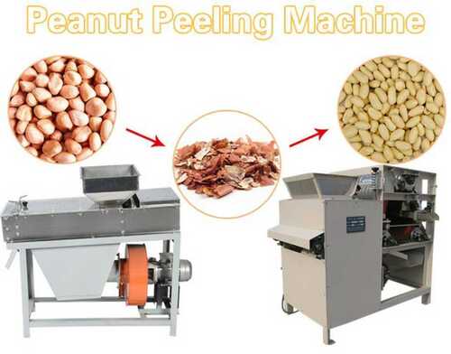 1 Hp Stainless Steel Peanut Peeling Machine, 300 Kg/Hr Capacity