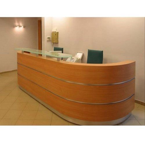 36x66x30 Inches Polished Smooth Finish Wooden Reception Table
