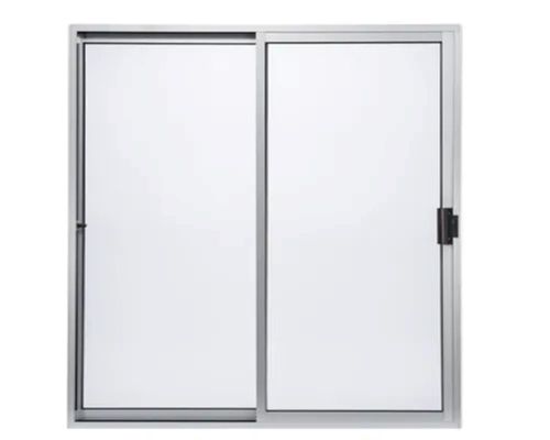 6.5x3 Feet Size Polished Body Aluminum Frame Fiber Pane Sliding Window 