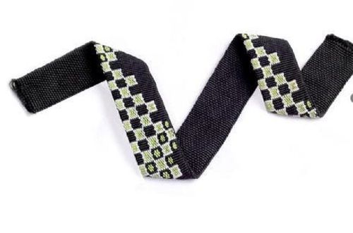 Black And White Lightweight Single Sided Printed Jacquard Elastic Tapes