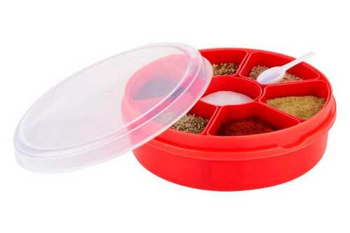 Kitchen Plastic Spice Box With 7 Compartments