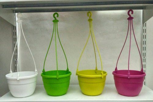 Multicolor Plastic Open Garden Hanging Pots For Home