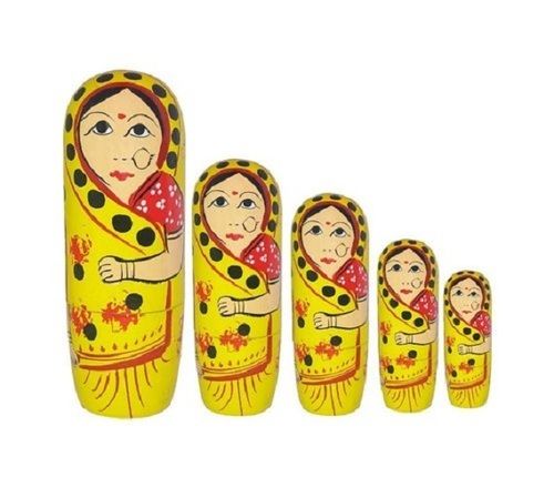 Beautiful Hand Crafted Decorative Nested Wooden Doll Showpiece