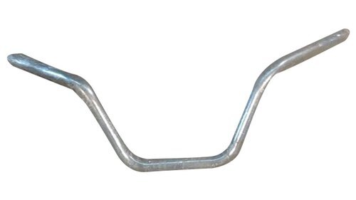 Bicycle Handlebar - Mild Steel, Standard Size, Silver Color | Corrosion and Rust Resistant, Polished Finish, Easy to Install