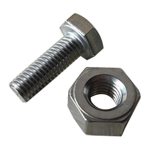 Mild Steel Metallic Grey Hex Nut Bolt For Industrial Use