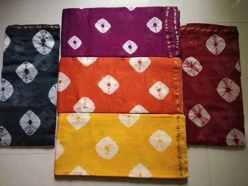 Multi Color Printed Chanderi Silk Cotton Saree