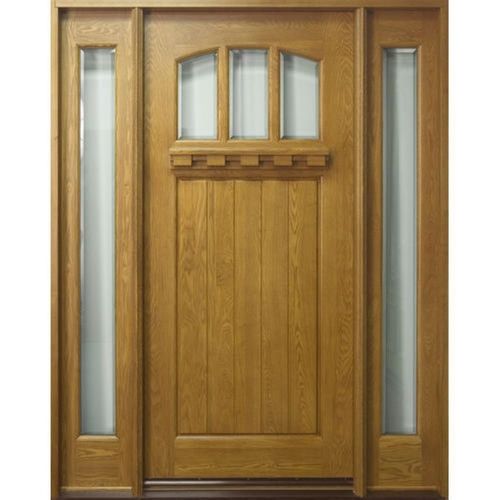 Weather Resistance Swing Open Teak Wood Designer Wooden Door