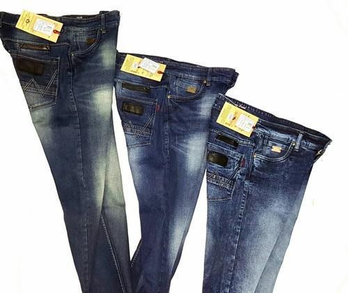 All Waist Size Stretchable Faded Pattern Denim And Lycra Fabric Jeans For Men