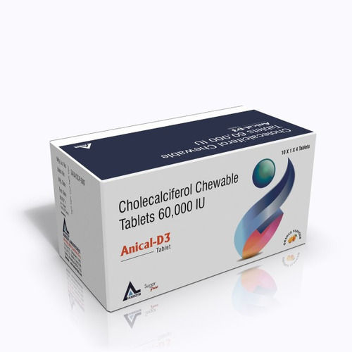 Anical-d3 Cholecalciferol 60000 Iu Chewable Tablets, 10x1x4 Blister Pack