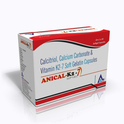 Anical-K2-7 Calcitriol, Calcium Carbonate And Vitamin K2-7 Softgel Capsule, 10x1x10 Blister
