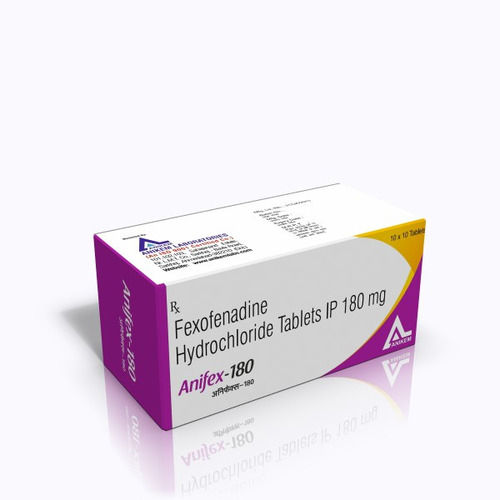 ANIFEX-180 Fexofenadine Hydrochloride 180 MG Anti-Allergic Tablet, 10x10 Alu Alu