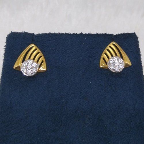 Ladies Fine Finish Polished Gold Earrings 