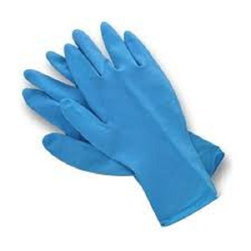 Powder Free Highly Durable Flexible Lightweight Blue Crystal Care Latex Hand Gloves General Medicines