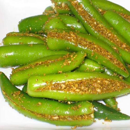 Spicy Green Chilli Pickles, Easy To Digest And No Artificial Flavour