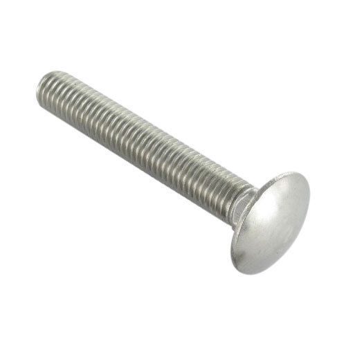 Stainless Steel Round Head Machine Bolt - 6x50mm Size, Grey Color | Ideal For Hardware Fitting, Pack Of 100 Pieces