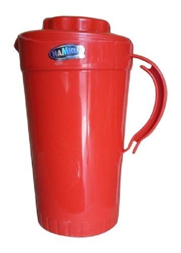 Round Durable And Sleek Design Plain Red Plastic Water Jug, Capacity: 2.5 Litre