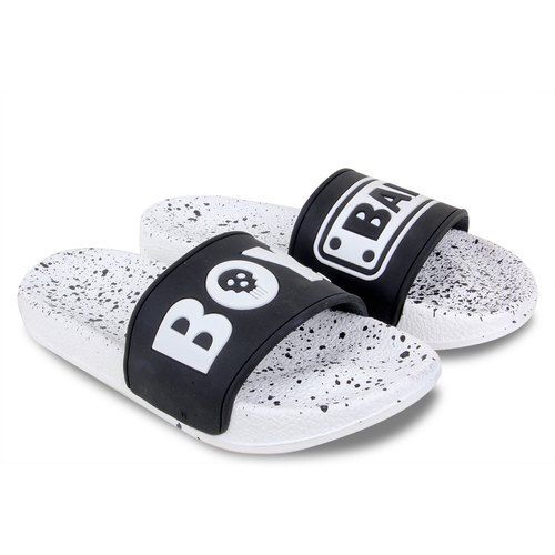 White And Black Light Weight Flip Flop Casual Wear Slipper