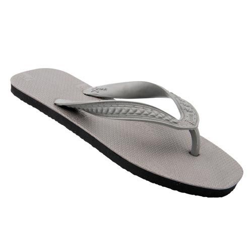 Men Casual Wear Flip Flop Comfortable Gray Rubber Hawai Slipper, Size 5-8 Inch 