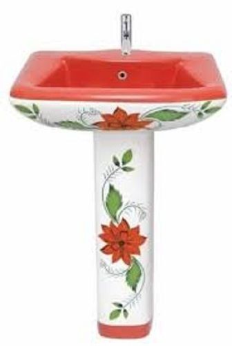 Floor Mounted Printed Stylish Ceramic Wash Basin