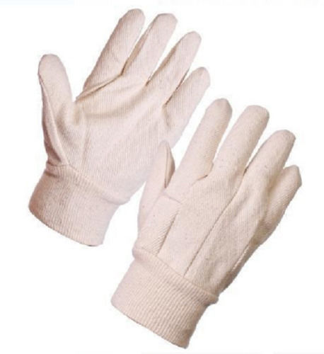 Reusable And Washable Plain Cotton Full Finger Safety Hand Gloves 