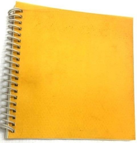 Square Smooth Finish Yellow Cover Plain Binding Paper Notebook