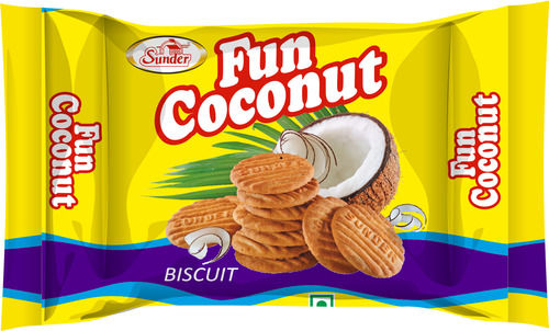 Low Salt Crispy Round Crunchy Sweet Delicious Coconut Biscuit