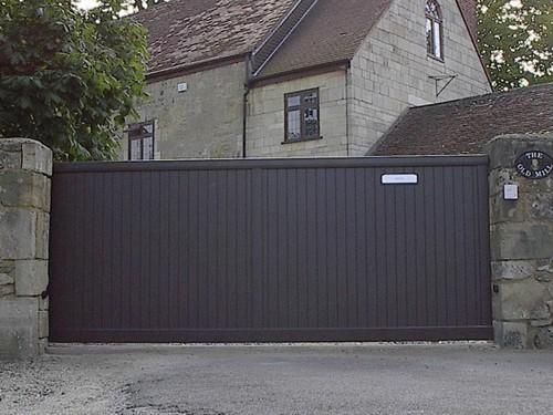 Black Wrought Iron Automatic Sliding Gate