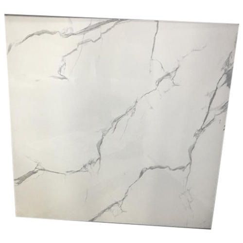 White 3-4 Thick Polished Marble Vitrified Floor Tiles