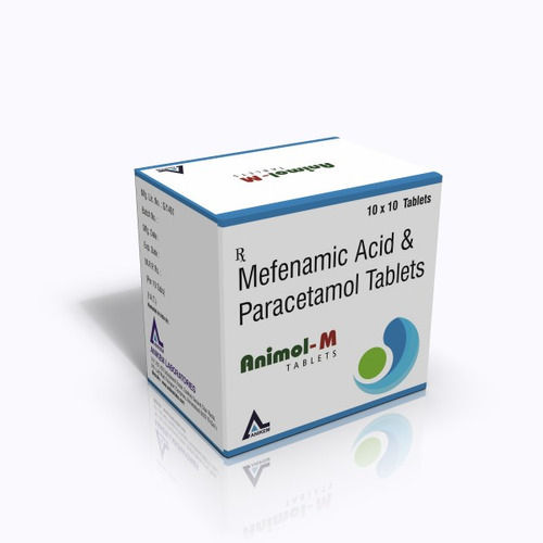 ANIMOL-M Mefenamic Acid And Paracetamol Pain Reliever Tablet, 10x10 Blister