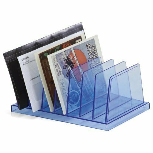 Blue Transparent Plastic Acrylic Letter Holder