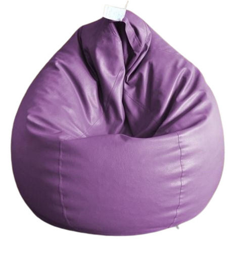 Durable Lightweight Portable Double Stitching Plain Faux Leather Bean Bag 