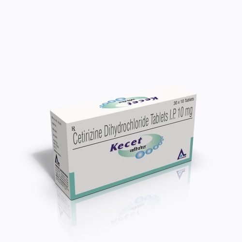 KECET Cetirizine Dihydrochloride 10 MG Antihistamine Tablet, 5x6x10 Blister