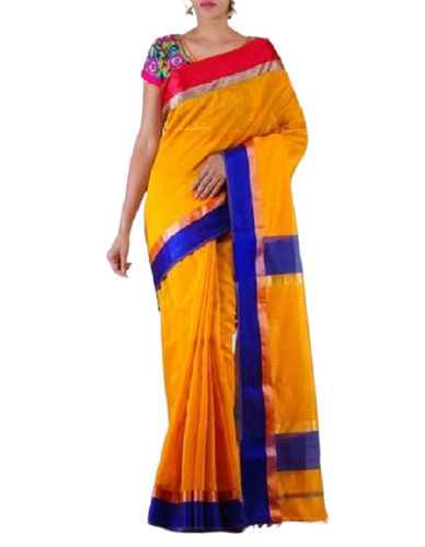 Ladies Skin Friendly Party Wear Embroidered Maheshwari Silk Sarees With Blouse Piece Grade: Industrial