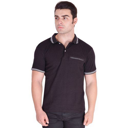 Multi Color Pure Cotton Fabric Casual Wear Half Sleeves Men'S Polo T-Shirt