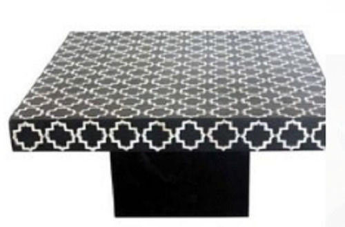 Strong And Durable Termite Proof Wooden Printed Bone Inlay Table For Dinning Room 