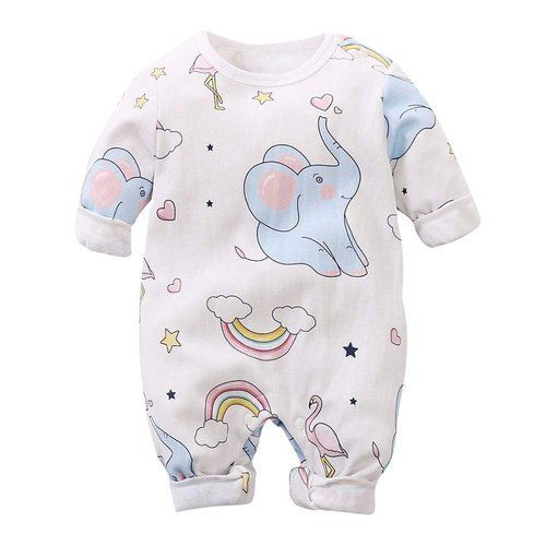 Casual Wear Printed Cotton Blend Baby Boys Baby Girls Romper