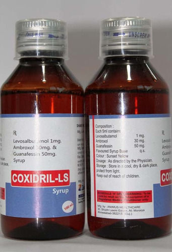 Coxidril-ls लेवोसालबुटामोल, एम्ब्रोक्सोल और गुआइफ़ेनेसिन कफ सिरप, 100 मिली