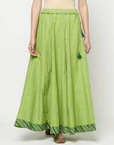 Green Art Silk Skirt