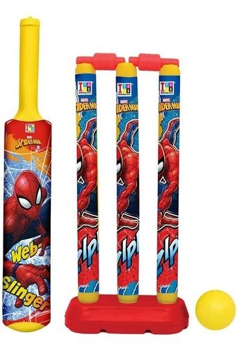 Yellow And Red Colour Kids Plastic Cricket Set Application: Construction