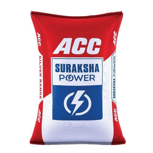 ACC Cement - 100% Pure High Strength OPC 53/43 Grade Powder, Radiation-Resistant with Corrosion Resistance and Volume Stability