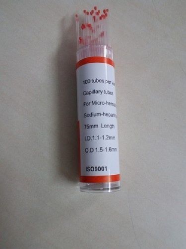 Easily Assembled Glass Haematocrit Capillary Tube, For Chemical Laboratory