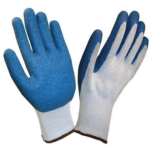 Washable And No Fade Full Fingered Mid Length Plain Latex Safety Hand Gloves