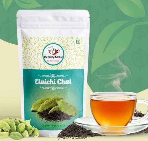 Black Bubbling Kettle Elaichi(Cardamom) Chai, 200 Gm Stand Up Pouch Packaging 