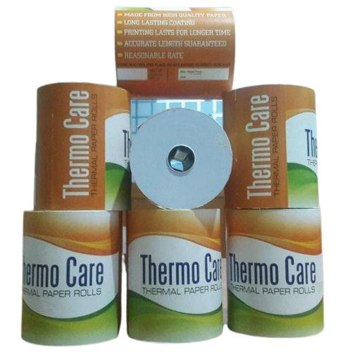 Eco Friendly 50 Meter Thermo Care Thermal Billing Paper Roll (0.08 Mm)