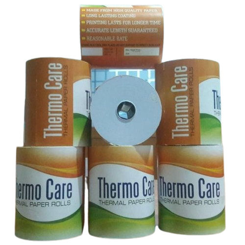 Semi Automatic Eco Friendly 50 Meter Thermo Care Thermal Billing Paper Roll (0.08 Mm)