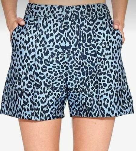 Multi Color Pure Cotton Fabric And 4 Way Stretch Type Ladies Printed Shorts