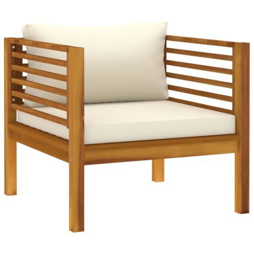 Outdoor Wood Sofa With Backrest And Polished Surface